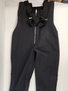 Spyder Womens Soft Shell Ski Bib Overalls Size 8 Black